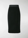 Dolce & Gabbana Dolce And Gabbana Black Cady Skirt In Black