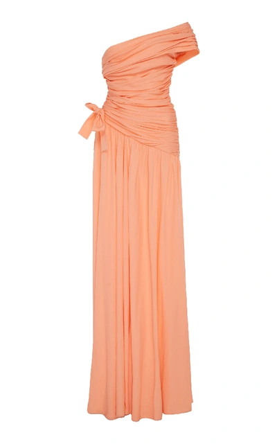 giambattista valli orange dress Giambattista Valli Long crepe dress