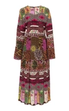 VALENTINO PRINTED SILK MIDI DRESS,756829