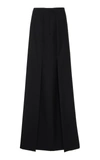 VALENTINO PLEATED WOOL-BLEND MAXI SKIRT,756858