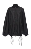 Valentino Drawstring Windbreaker Jacket In Black