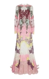VALENTINO SHEER LACE EMBROIDERED GOWN,756878