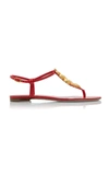 VALENTINO GARAVANI SNAKE-BUCKLE LEATHER SANDALS,756980