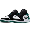Nike 'air Jordan 1 Low' Sneaker In White/ Black/ Mystic Green