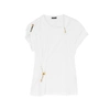 VERSACE White embellished cotton T-shirt