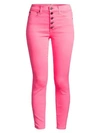 ALICE AND OLIVIA Good High-Rise Neon Button Fly Skinny Ankle Jeans