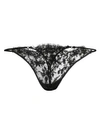 Kiki De Montparnasse Beaded Lace Thong In Black