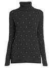 MARC JACOBS RUNWAY STRASS EMBROIDERED RIB-KNIT TURTLENECK SWEATER