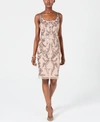 ADRIANNA PAPELL EMBELLISHED SHEATH DRESS