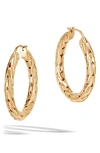 John Hardy Classic Chain 18k Yellow Gold Small Hoop Earrings In Gold