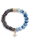 AKOLA WEST BEADED BRACELET,VILAB02-BLU