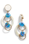 AKOLA MALAIKA HOOP DROP EARRINGS,VILAE08-BLU