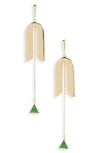 KATE SPADE MODERN ICON LINEAR EARRINGS,WBRUH447