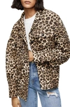 Anine Bing Flynn Leopard Jacquard Jacket In Leopard