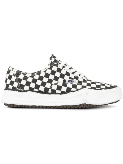 Miharayasuhiro Check Print Sneakers In Black