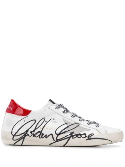 Golden Goose Cracked Star Trainers - 白色 In White