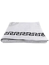 VERSACE VERSACE MEDUSA LOGO BEACH TOWEL - BLACK