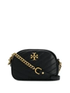 Tory Burch Kira Chevron Small Camera Bag In Black