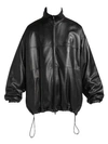 BALENCIAGA Oversized Leather Track Jacket