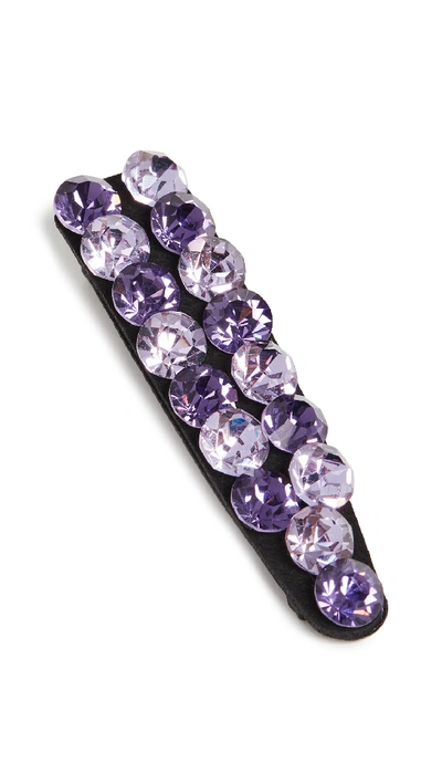 Valet Monique Crystal-embellished Hair Clip In Purple