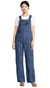 TORY BURCH Striped Linen Jumpsuit