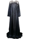 OSCAR DE LA RENTA KAFTAN GOWN WITH BEADING