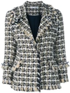 OSCAR DE LA RENTA CHECKED TWEED JACKET