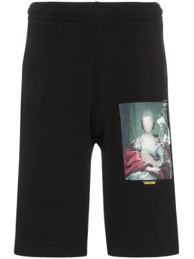 Off-white Mariana De Silva Cotton Jersey Shorts In  Black