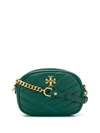 TORY BURCH TORY BURCH KIRA人字纹图案相机包 - 绿色