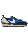 Nike Undercover Daybreak Leather-trimmed Nylon And Suede Sneakers In Blue