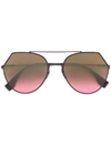 Fendi Eyewear Eyeshine Sunglasses - Brown