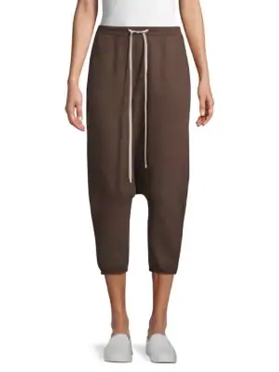 Rick Owens Slouchy Cashmere Pants In Raisin