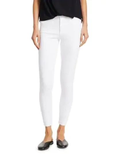 Ag Farah Skinny Ankle High-rise Jeans In White