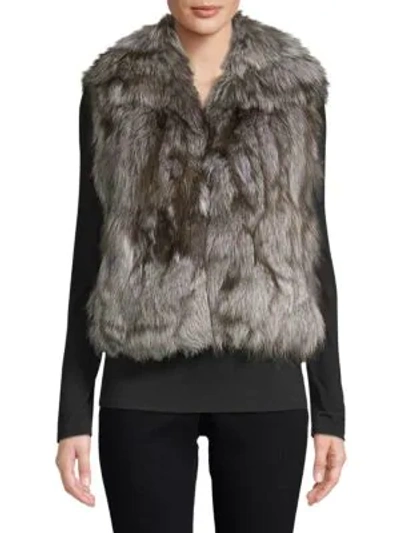 Adrienne Landau Natural Fox Fur Vest