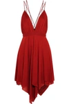 BALMAIN Draped Jersey-Crepe Mini Dress