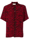 SAINT LAURENT ANIMAL-PRINT SHORT-SLEEVED SHIRT