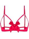 Maison Close Le Petit Secret Cupless Bra In Red