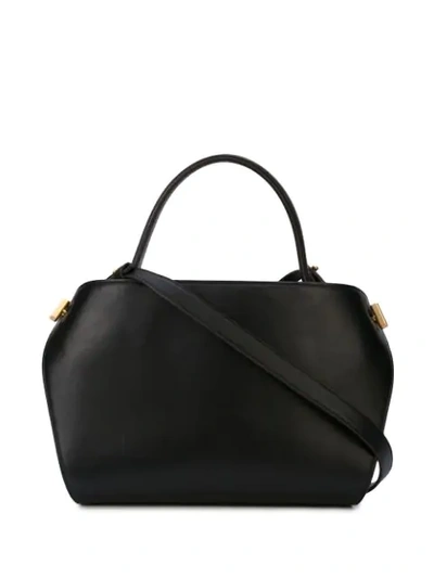 Oscar De La Renta Black Leather Nolo Bag