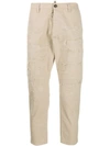 DSQUARED2 DISTRESSED CROPPED TROUSERS