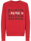 BALMAIN LOGO PRINT SWEATSHIRT