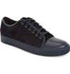 Lanvin Dbb1 Low-top Suede Sneakers In Navy Blue Suede