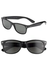 Ray Ban 'new Wayfarer' 55mm Polarized Sunglasses - Black/ Green P In Black/ Green P