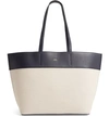A.P.C. TOTALLY LEATHER & CANVAS TOTE BAG - BLUE,CODDX-F61297