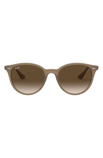 Ray Ban Ray-ban Women's Round Sunglasses, 53mm In Opal Beige/brown Gradient