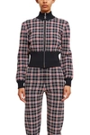 OPENING CEREMONY OPENING CEREMONY PLAID KNIT TRACK JACKET,ST217695