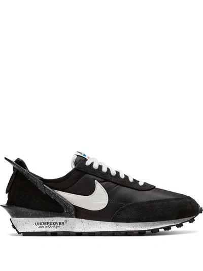 Nike Undercover Daybreak Leather-trimmed Nylon And Suede Sneakers In Black/summit White/white