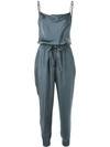 Cinq À Sept Finnley Sleeveless Cowl-neck Drawstring-waist Jumpsuit In Grey
