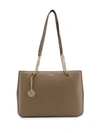 DKNY DKNY CHAIN TOTE BAG - BROWN