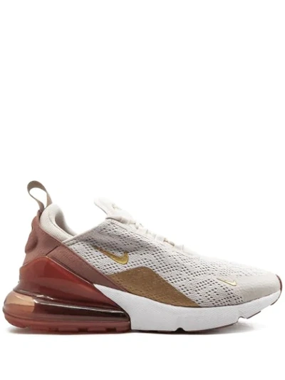 Nike Air Max 270 Premium Trainer In Light Cream/ Gold/ Terra Blush