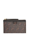 FENDI FENDI FF LOGO MAKEUP BAG - BROWN